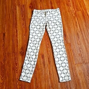 Rich and Skinny. Size 25, Bird talon print. Low rise pants